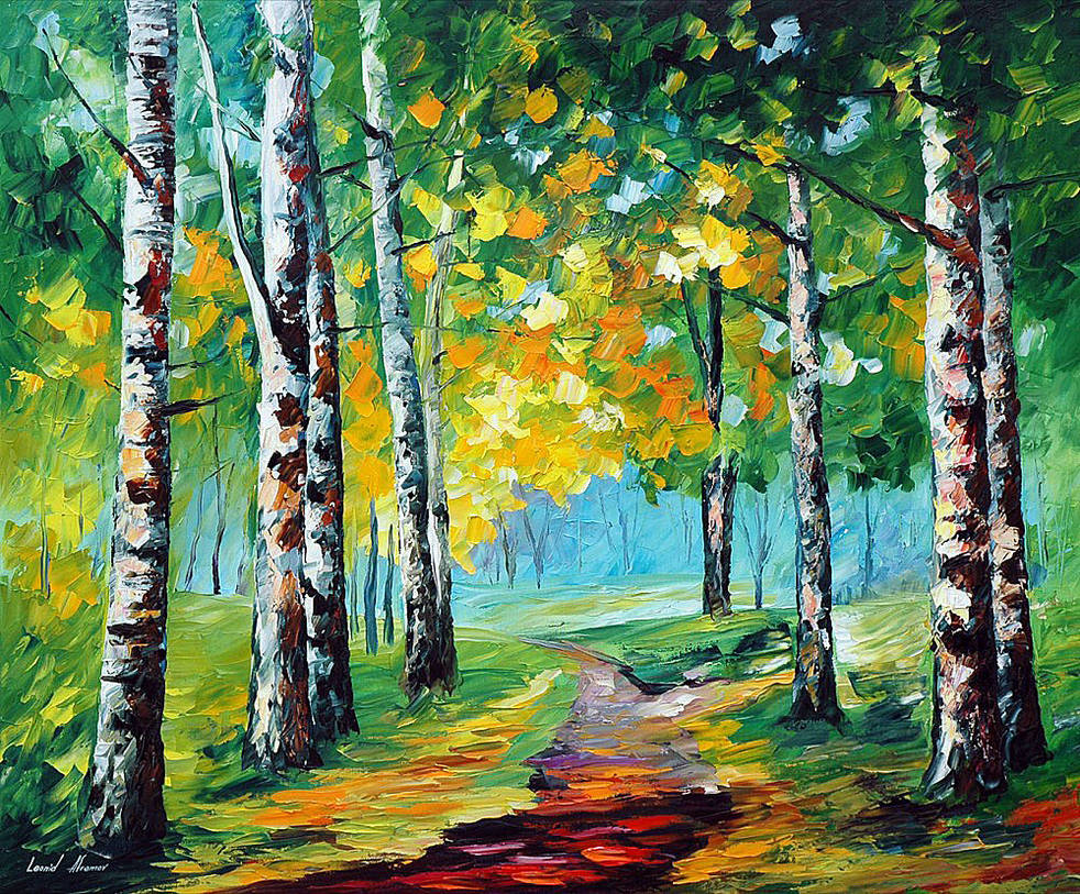 Birch Grove by Leonidafremov