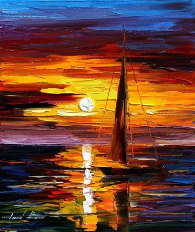 Lonely Sail by Leonid Afremov