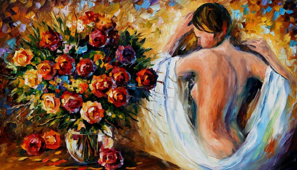 In The Dressing Room by Leonid Afremov