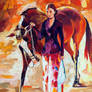 With My Horse by Leonid Afremov