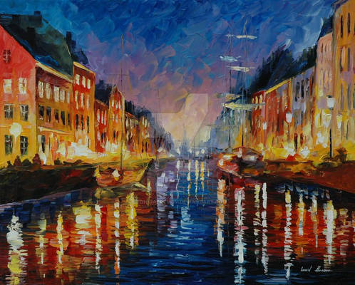 Old Harbor by Leonid Afremov