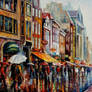 Amsterdam's Rain by Leonid Afremov