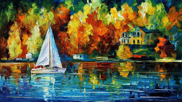 House Of The Lake by Leonid Afremov