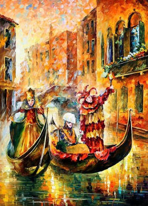 Venice, Gondola by Leonid Afremov by Leonidafremov Venice, Gondola by Leonid Afremov by Leonidafremov