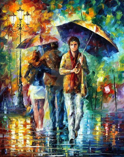 Strong Rain by Leonid Afremov