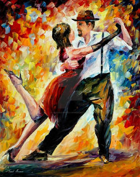 Tango In Red by Leonid Afremov