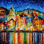 Town At Harbor by Leonid Afremov