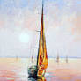 Gold Sail 1 by Leonid Afremov