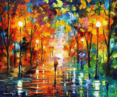 Night Mood In The Park by Leonid Afremov