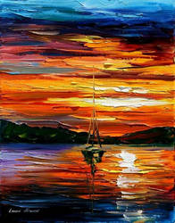 Quiet Sunset by Leonid Afremov