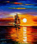 Sailing With The Sun by Leonid Afremov by Leonidafremov