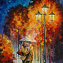 Kiss Under The Rain by Leonid Afremov