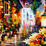 Street Of Flowers 2 by Leonid Afremov