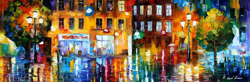 The City Of Rain by Leonid Afremov