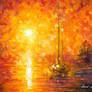 Orange Fog by Leonid Afremov