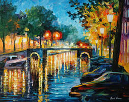 Amsterdam's Reflections by Leonid Afremov