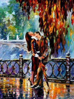 Kiss After The Rain by Leonid Afremov