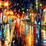 Night Perspective by Leonid Afremov