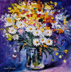 Colored Flowers by Leonid Afremov