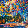 Paris Sienne River and Eiifel Tower by L.Afremov