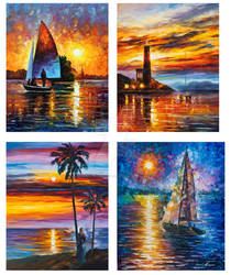 Set Of 4 My Most favorite Sea paintings
