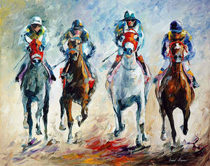 Horse Racing by Leonid Afremov