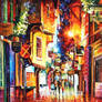 In The Streets Of London by Leonid Afremov