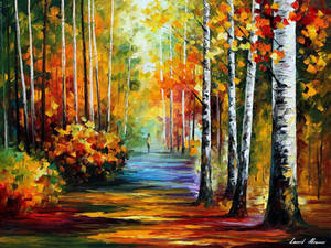 Forest Road by Leonid Afremov