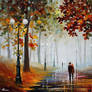 Foggy Morning In The Park by Leonid Afremov