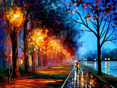 Alley By The Lake 2 by Afremov Studio