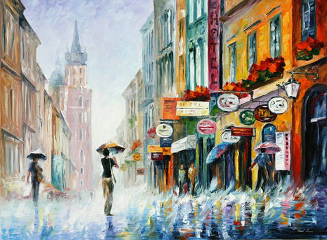 Downpour In The City by Afremov Studio