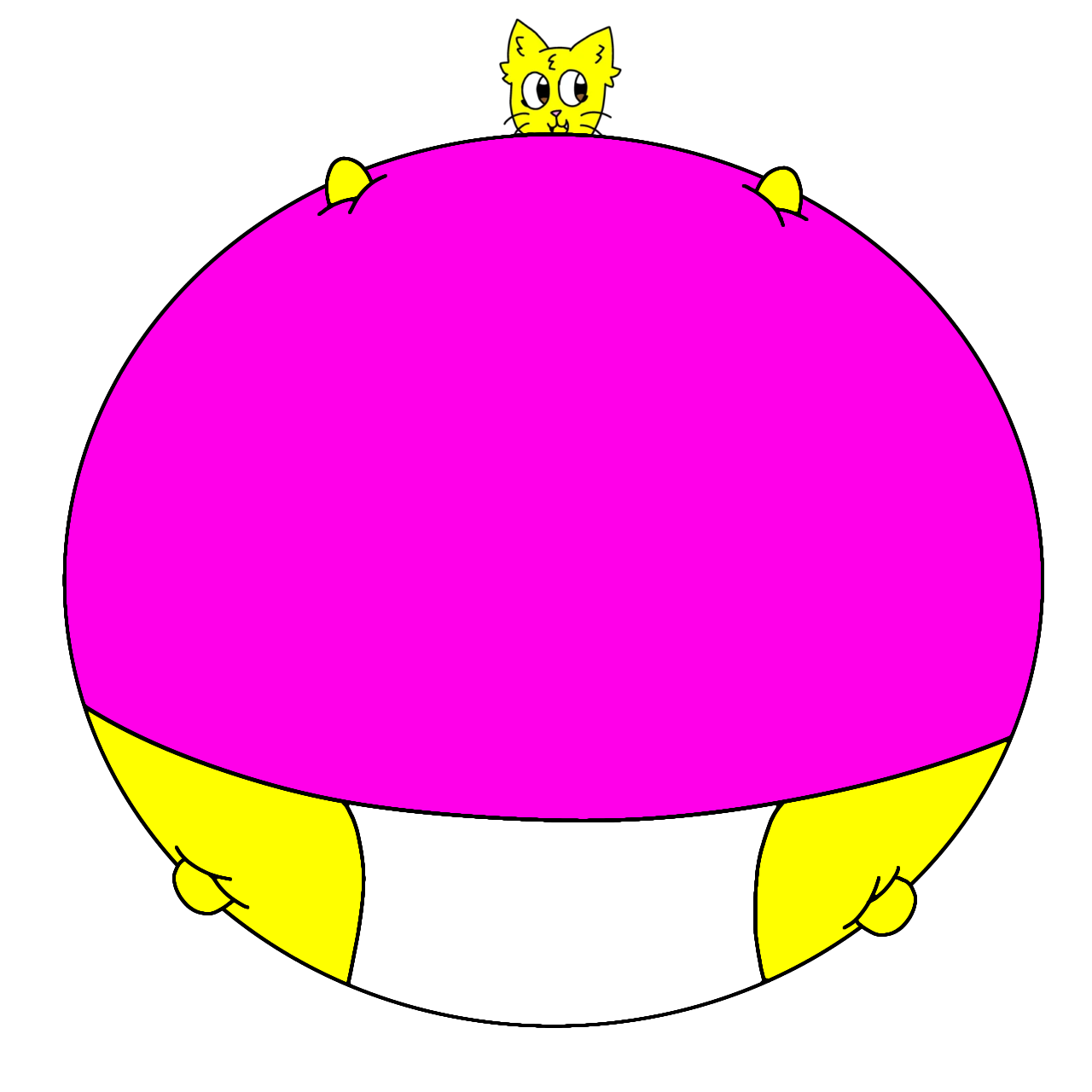 Massively Inflated Sally the cat by fishertoto245 on DeviantArt