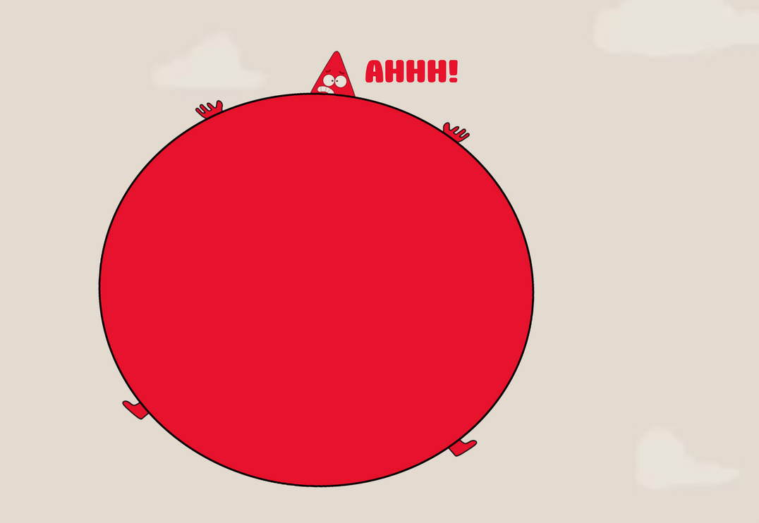 Colourblock Red Blimps by fishertoto245 on DeviantArt