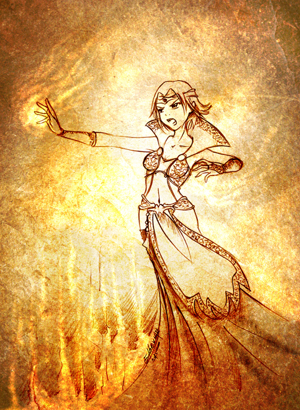 The fire mage -sketch-