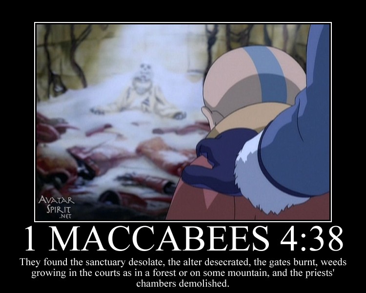 Avatar Bible Motivator - 1 Maccabees 4:38