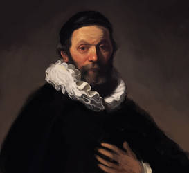 Study: Rembrandt/Portrait of Johannes Wtenbogaert