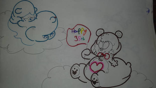 Care bears Tenderheart and Bedtime Bear