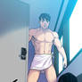 Superb sexy Ho Jin-kun in towel after a shower! :D