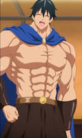 Big Boy Machio-kun shows his muscles in cosplay!