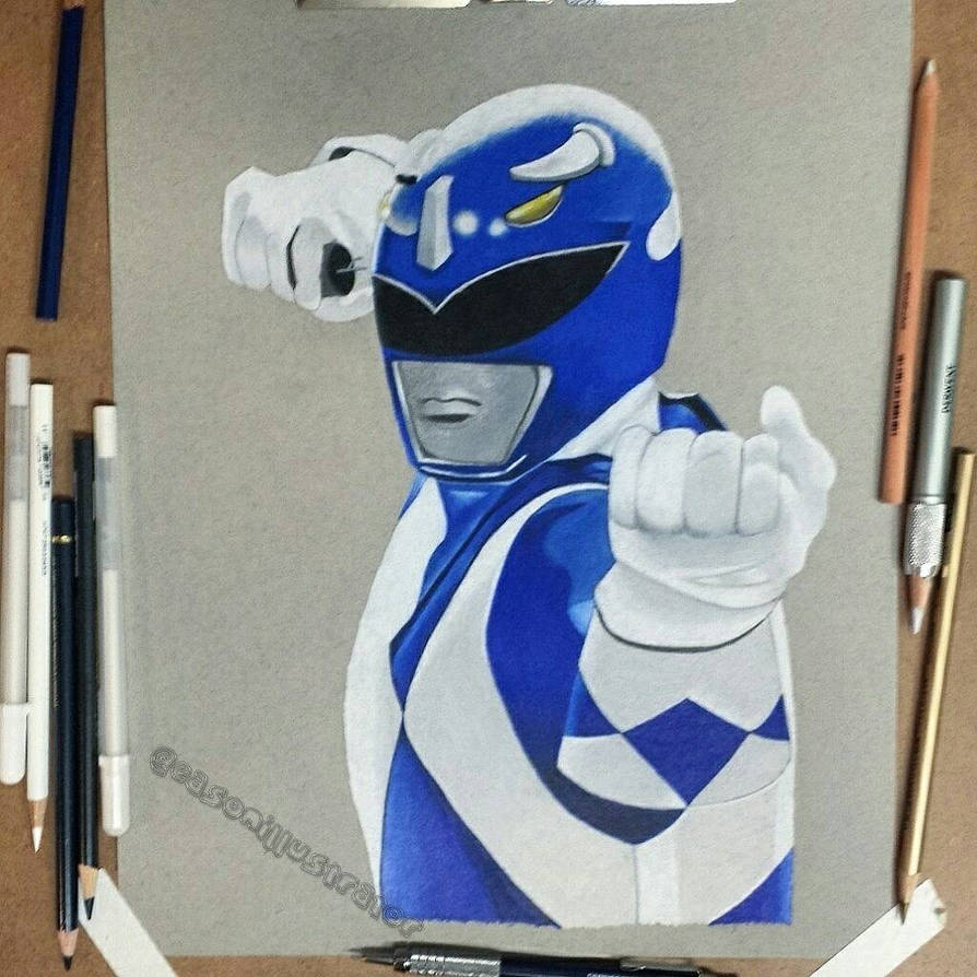 The Blue Power Ranger by Easonillustrator on DeviantArt