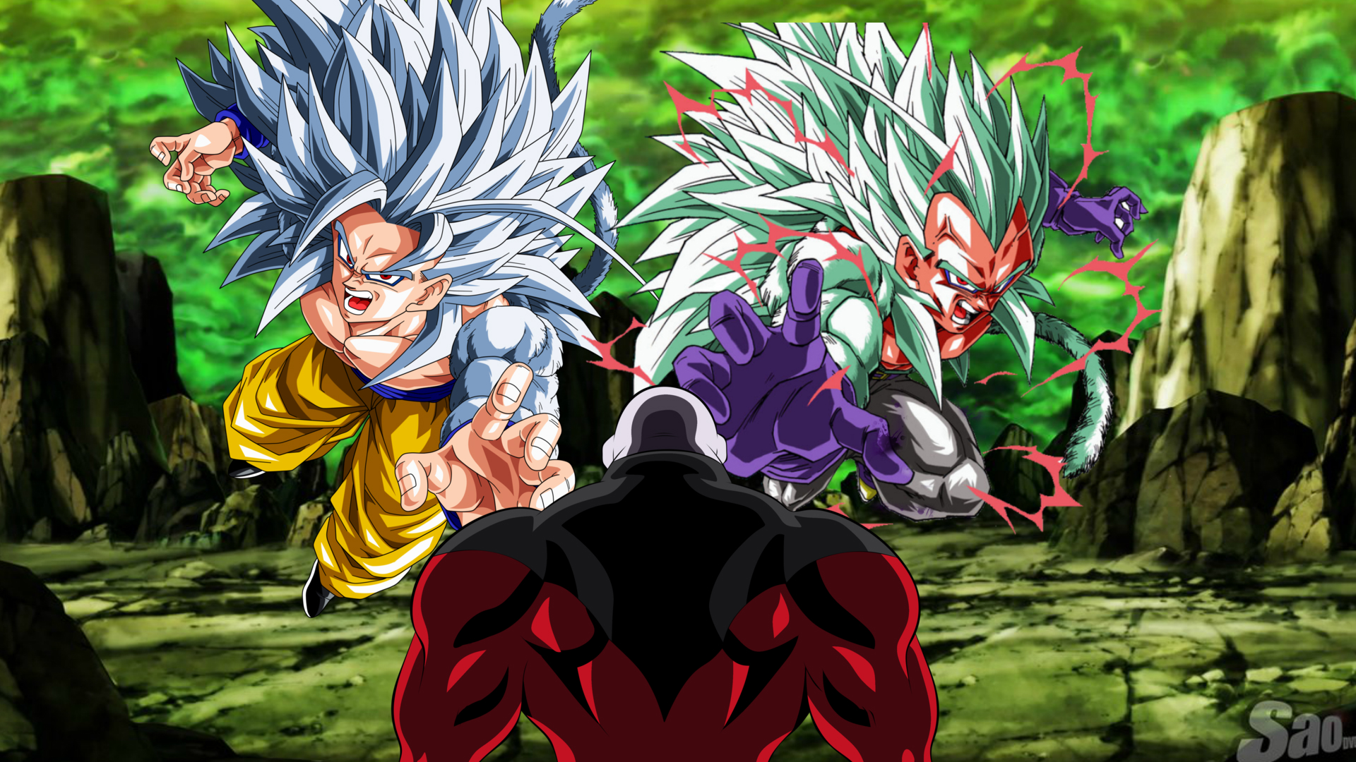 Goku SSJ5 vs Vegeta SSJ5 by Jtyeah on DeviantArt