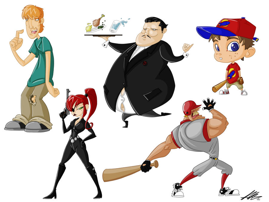 Cartoon Character Sheet 4 by Kiru100