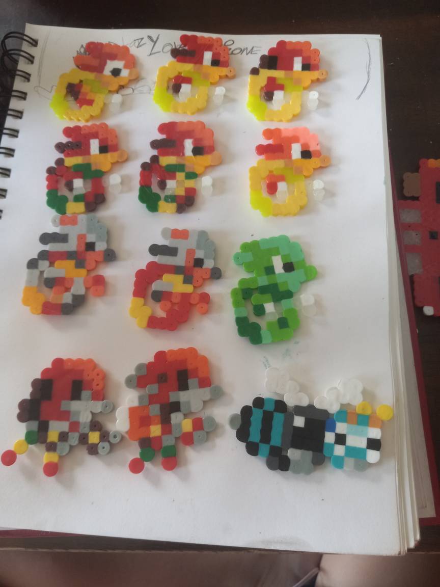 Knuckles perler bead art+ bonus by rickberry0661 on DeviantArt