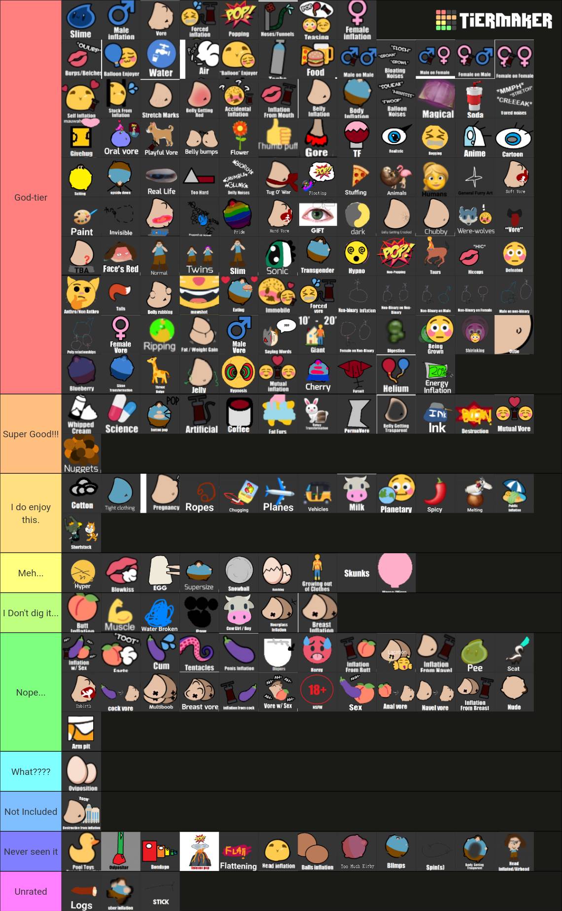 Create a Cursed Creatures Tier List - TierMaker