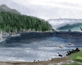 Deep Cove Watercolor