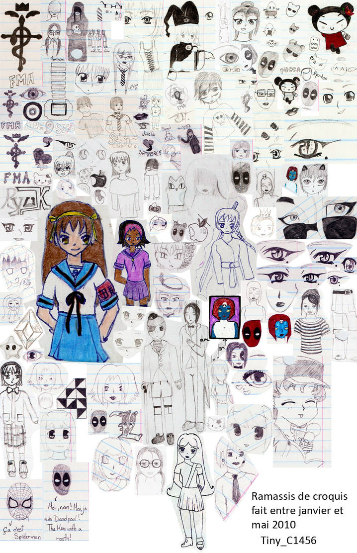 Ramassis de croquis 01a05 2010 by tinyC1456 on DeviantArt