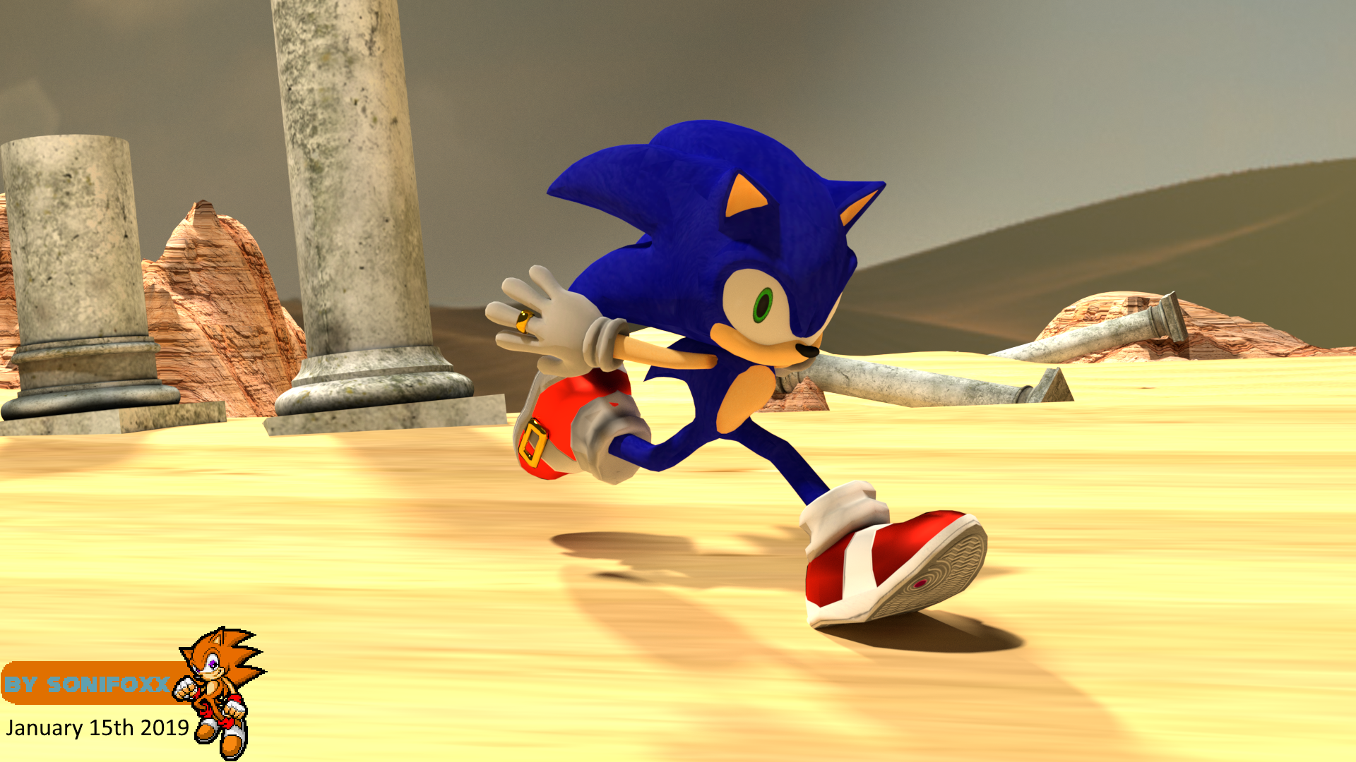 Classic Sonic 4k render by UsagiDood on DeviantArt