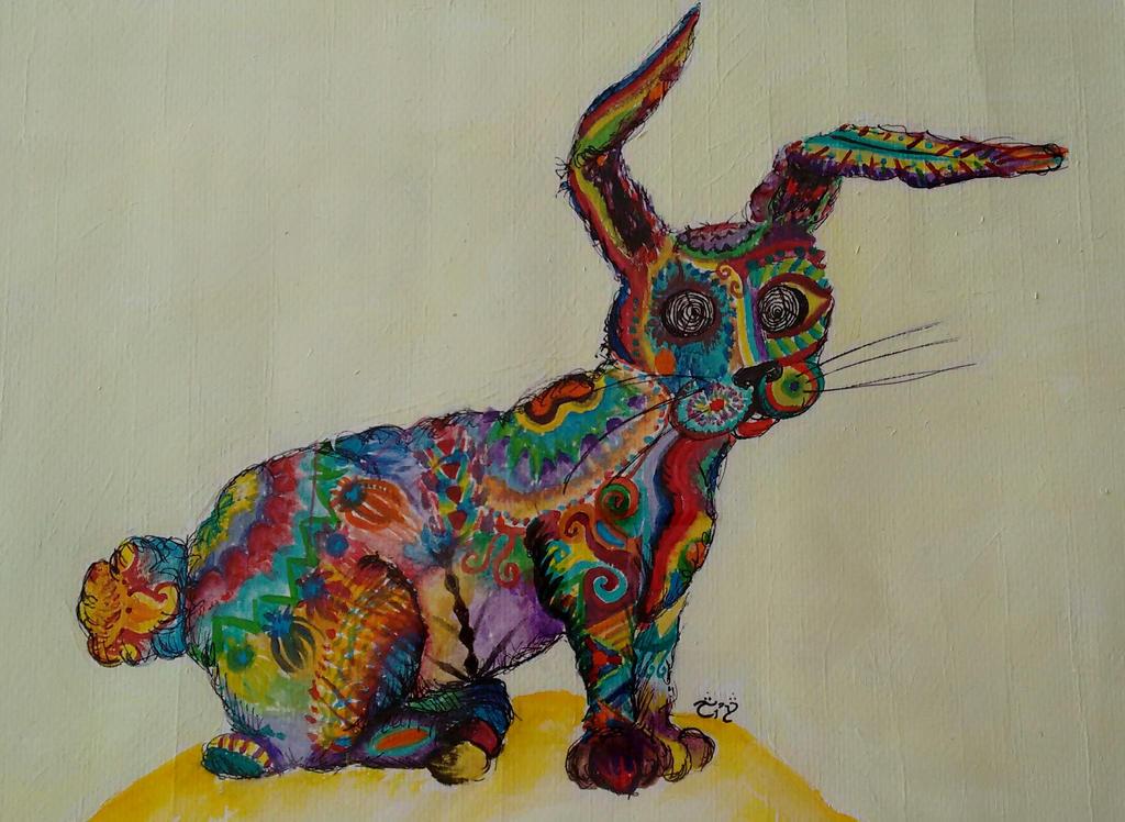 The Psychedelic Rabbit by Aunay on DeviantArt