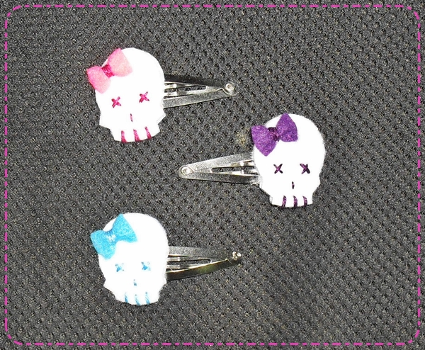 Skull Barrettes