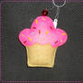 Giant Cupcake Felt Keychain